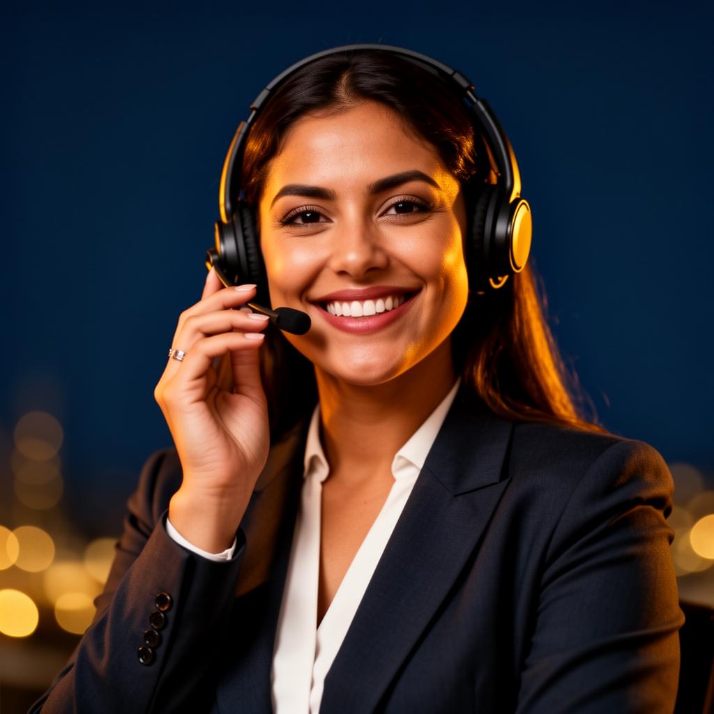 Profesional hispanohablante practicando inglés
